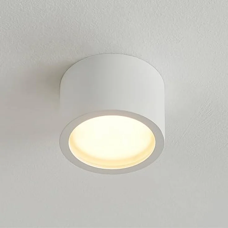 Arcchio Downlights Nieva, moderne 1-flammige Deckenleuchte aus weißem Aluminium mit GX53 Fassung, Einbauleuchte für Flur und Wohnräume – Bild 2