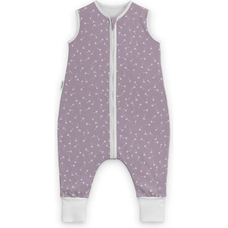 Ehrenkind® Babyschlafsack | Schlafsack mit Füßen 2.5 TOG | Bio-Baumwolle | Ganzjahres Schlafsack Baby Gr. 100 Farbe Flieder Pusteblume | Oeko-Tex | Schlafsack winter und Sommer Schlafsack Kinder – Bild 1