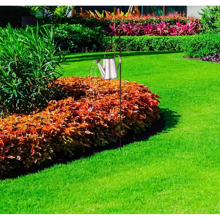 Solarleuchte Gießkanne Silber Solarlampe Außen Außenleuchte Solar 33652 – Bild 4