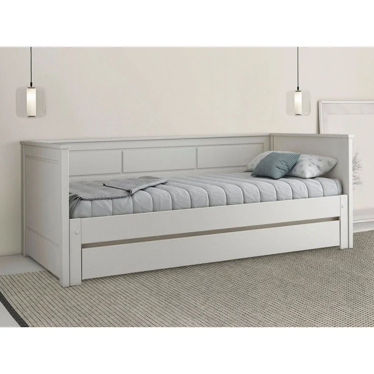 Lüttenhütt Funktionsbett " ERIK " TOPSELLER! Daybed, Gästebett, Kinderbett, Massivholz (Kiefer), 2. Schlafplatz ausziehbar, moderner Landhausstil, Schublade optional – Bild 1