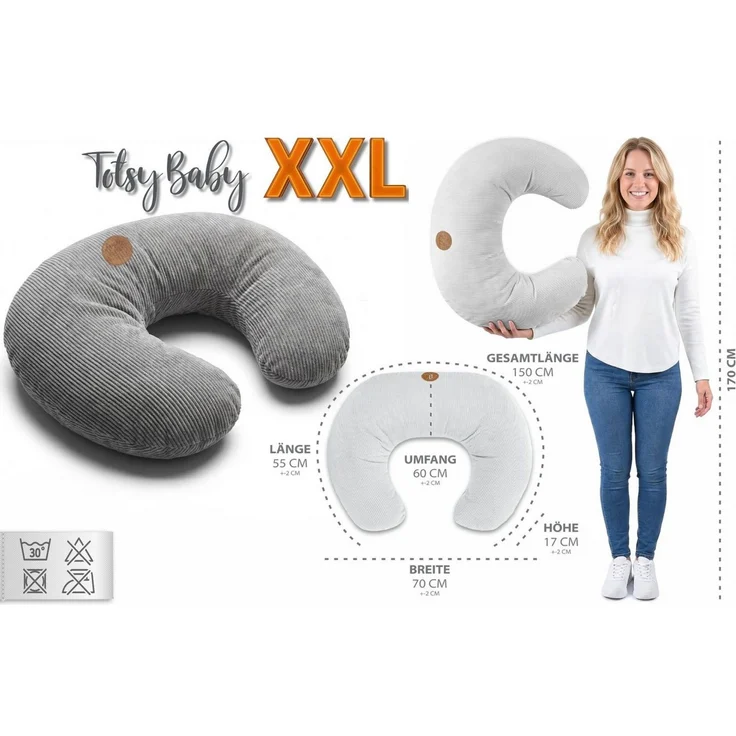 Totsy Baby Stillkissen klein Mond Minky Nursing Stillhörnchen Kissen Nursing Pillow – Bild 2