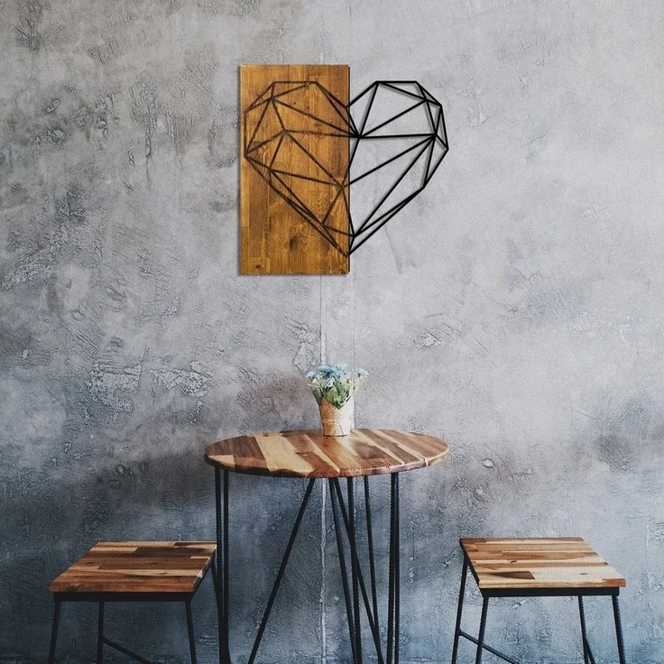Wallity Wanddekoobjekt 50% WOOD (Thickness: 3 cm) / 50% METAL, 58 x 58 cm L1338 – Bild 3