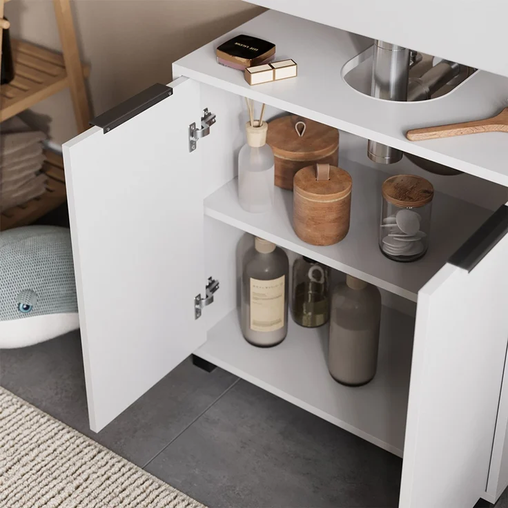 Badmöbel-Set Lavio Weiß 2 Teile Vicco – Bild 4