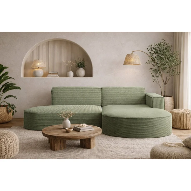 Kaiser Möbel Ecksofa Designer MODENA STUDIO L stoff Cord, Ecksofa, Cord Sofa, L-Form, Links/Rechts wählbar – Bild 5