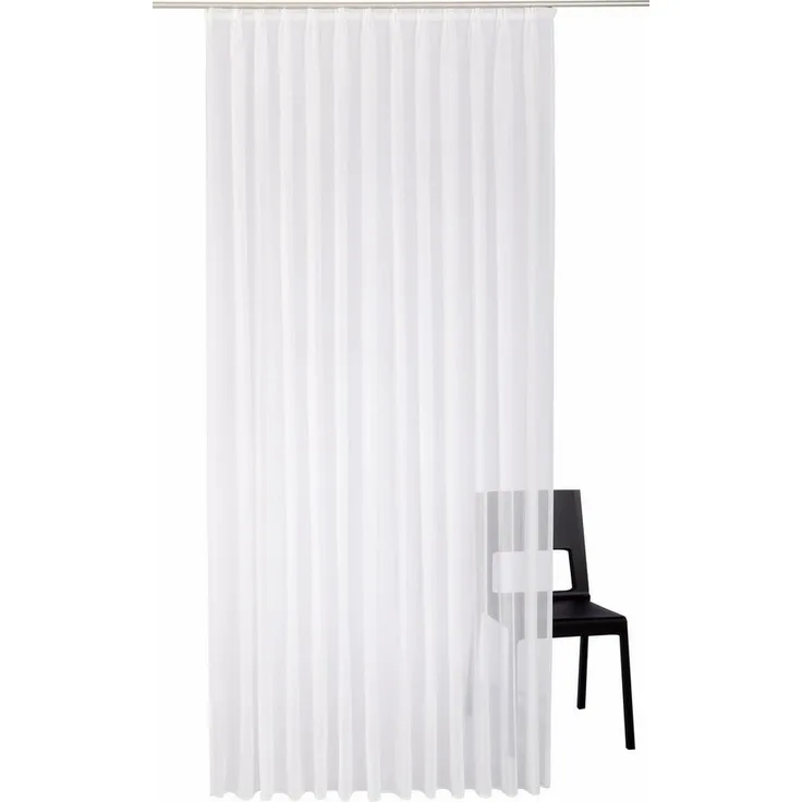 Wirth Gardine Manuela (1 St), Faltenband, halbtransparent, Voile, Store