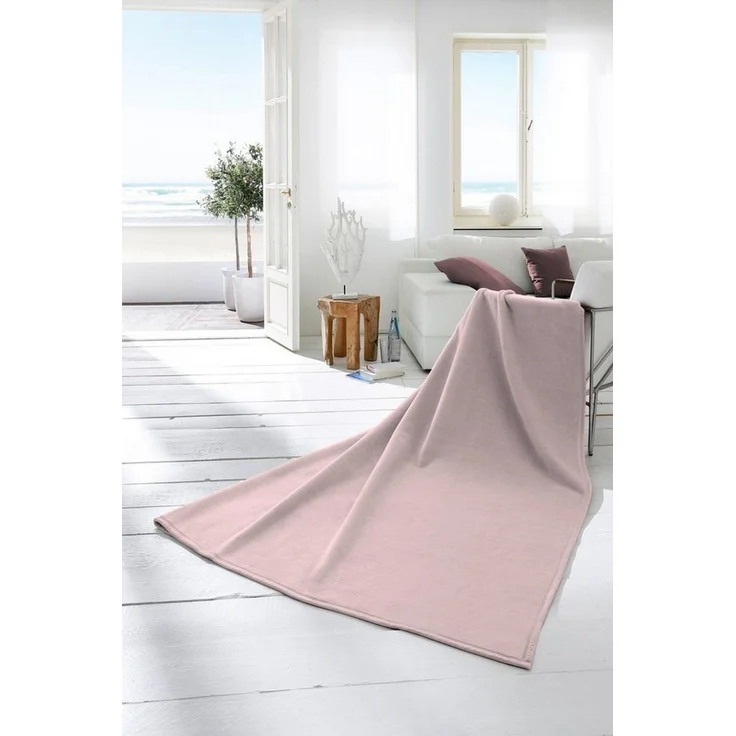 Wohndecke Cotton Home, Biederlack, im Uni Design, Kuscheldecke – Bild 2