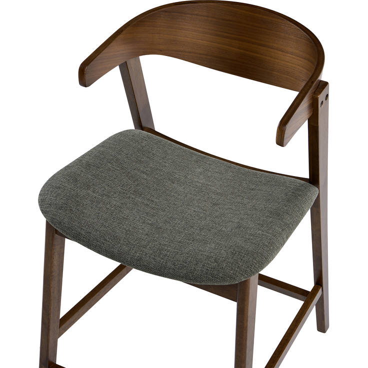 Set mit 2 Barstühlen LILLY Dunkelbraun Grün – Bild 7