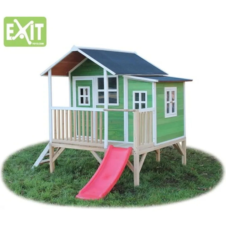 Exit Holz Spielhaus Loft 350 | Grün | 200 x 280 x 225 cm