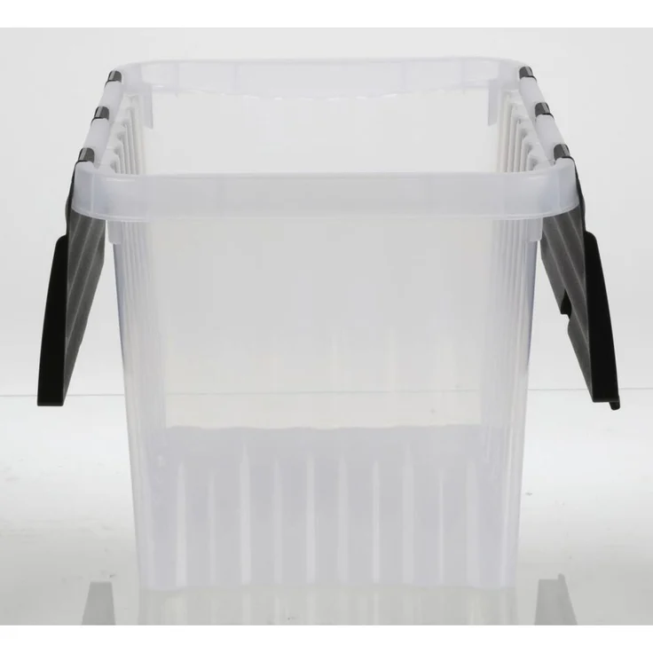 Wellenbox mit Klappdeckel 10L ca. 30×23×20 cm transparent – stabile Kunststoff Aufbewahrungsbox für Haushalt Büro Werkstatt Spielzeug Kleinteile und Ordnungssysteme – Bild 6