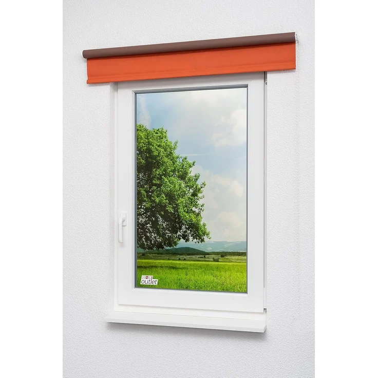 Lysel Outlet - Verdunkelungsrollo Shiny Rostorange, (B x H) 122.50cm x 175cm in orange/rostorange – Bild 5