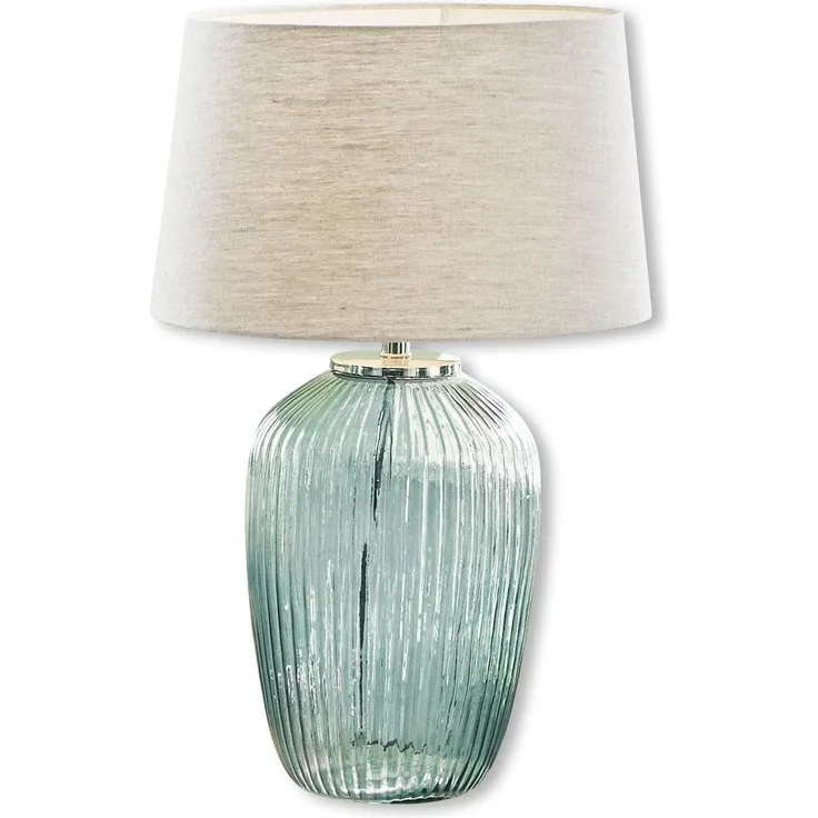 Mirabeau Tischleuchte Tischlampe Fenis creme/grün