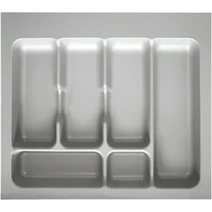 Besteckeinsatz-2, grau 55 cm (B 450-490 x T 360-440 mm) mit 6-Facheinteilung/ Besteckeinsatz / Besteckkasten