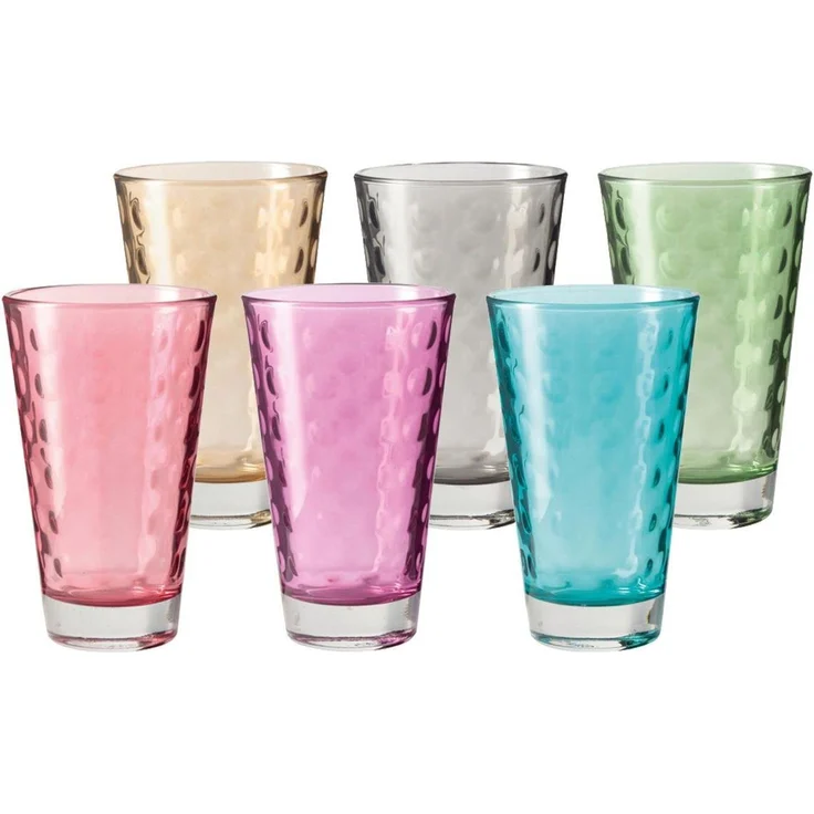 Leonardo OPTIC Trinkglas groß 300 ml farbig sortiert 6er Set – Bild 4