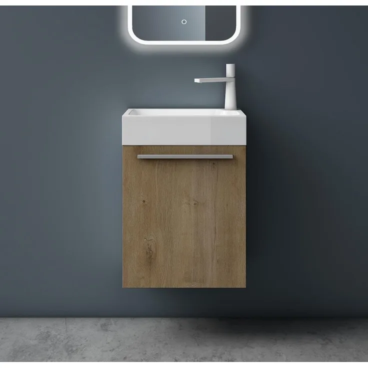 Mai & Mai Badmöbel-Set Gäste Wc Waschbeckenunterschrank Waschtisch mit Unterschrank Pisa