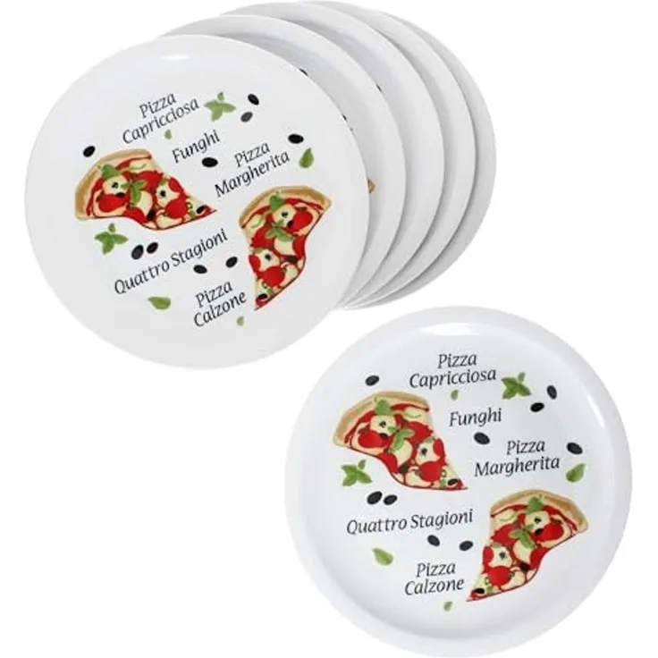 6er Set Variazione Pizzateller Ø30,5cm XL-Teller Pizza-Dekor Platte