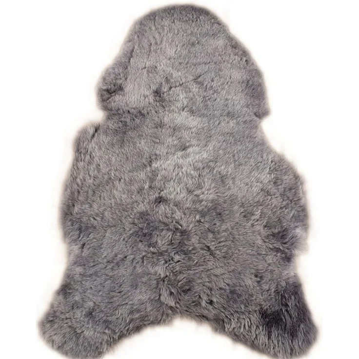 KUHFELL online & NOMAD Fellteppich Echtes großes Lammfell Schaffell Teppich in Weiß Schwarz Blau Braun, Atmungsaktiv, Temperaturausgleichend, Antibakteriell – Bild 1