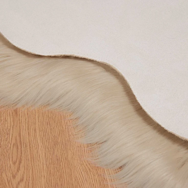 vidaXL Kunstschaffell Teppich Tafalla Beige 80 x 120 cm Polyester 42021498 – Bild 5