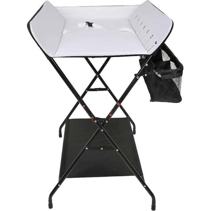 Wickeltisch und Badewanne 2-in-1 für Babys - Von Geburt bis 12 Monate (bis zu 25 kg) - Faltbar und Tragbar (Grau) – Bild 4