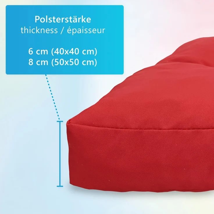 NYVI Sitzkissen Loungekissen SunLounge Outdoor Sitzkissen Sitzauflage Stuhlkissen, Wasserabweisend, Schmutzabweisend, Bequem, für Stühle, Bänke, Boden – Bild 5