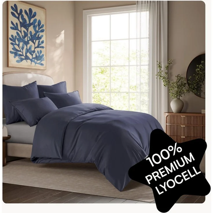 Seralino Bettwäsche Set in Gr. 135x200, 155x220, 200x200 cm, 100% Lyocell (Tencel), Besonders weich & atmungsaktiv – aus natürlichen Eukalyptusfasern – Bild 1
