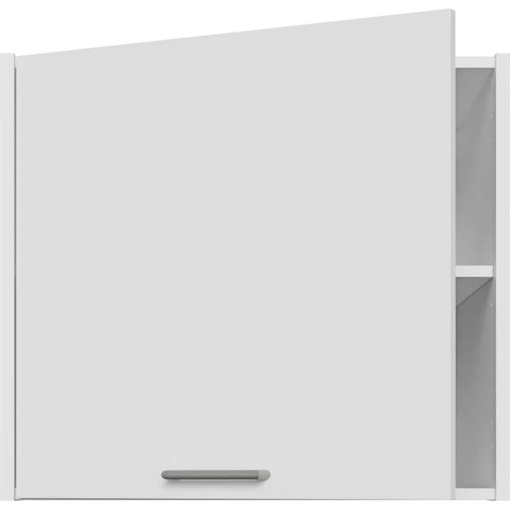 Forte WASHCAB 60 70, moderner Badezimmerhängeschrank, 1-türig, Schrank zur Aufbewahrung von Putz- und Waschutensilien, Holzwerkstoff, Weiß, 66 cm breit x 58,5 cm hoch x 67,4 cm tief – Bild 3
