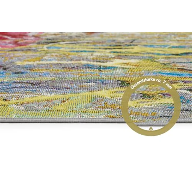 XXXL Flachwebeteppich Platana, Mehrfarbig, rechteckig 160x235 cm, Oeko-Tex®, wasserabweisend, schmutzabweisend, UV-beständig, für Fußbodenheizung geeignet – Bild 5