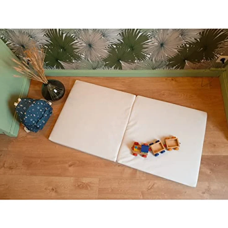 TINÉO Klappmatratze, Polyester, weiß, 60 x 120 x 4 cm – Bild 6