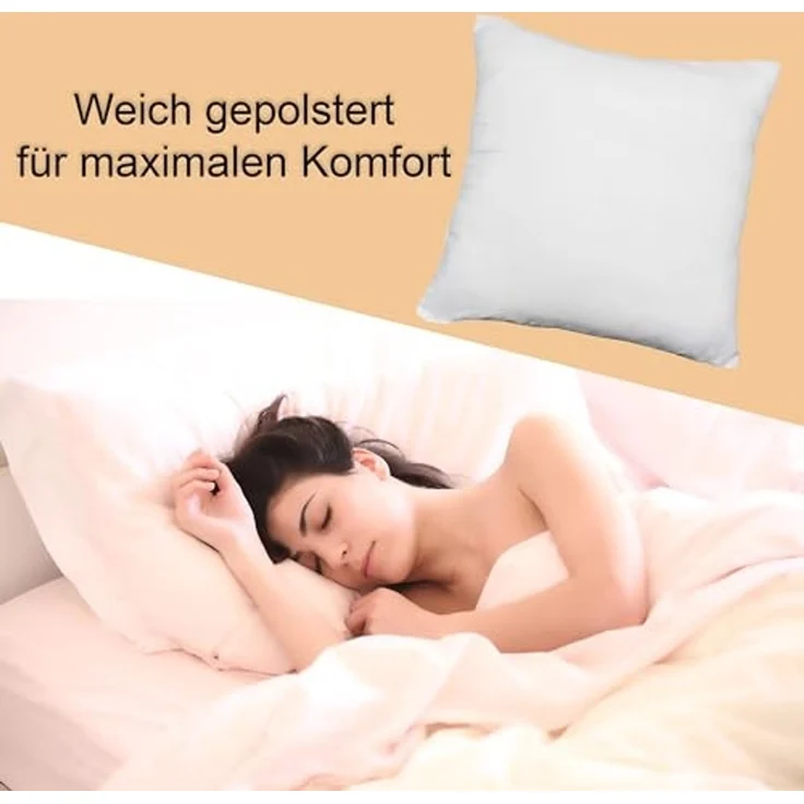 Haus und Deko Kopfkissen 2er Pack Füllkissen Microfaser Kissenfüllung Kopfkissen Dekokissen, Bezug: Microfaser, Rückenschläfer,Seitenschläfer,Bauchschläfer – Bild 5