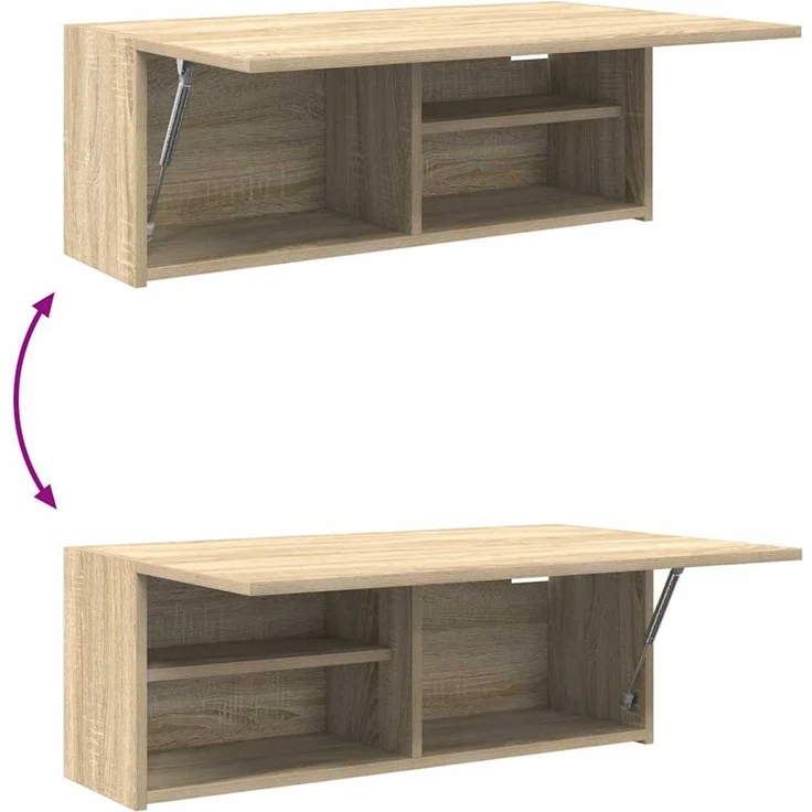 vidaXL Bad-Wandschrank Sonoma-Eiche 80x25x30 cm Holzwerkstoff 860078 – Bild 8
