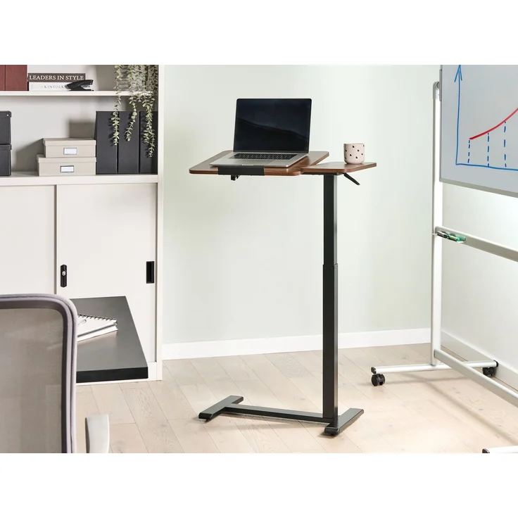 Laptoptisch manuell höhenverstellbar SCHOLA Braun Schwarz 70 cm 40 cm – Bild 3