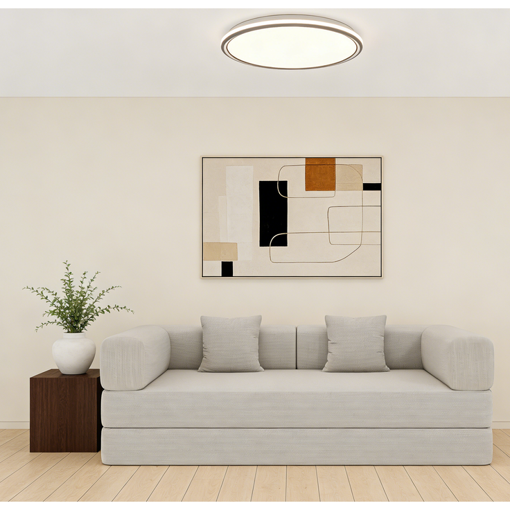 DESVIAE Schlafsofa 3-Sitzer klappbar aus Cord in Offwhite, 200 x 100 x 70 cm – Bild 3