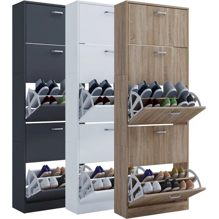 VCM Schuhschrank Sipos 914101 Sonoma-Eiche H. 170 x B. 59 x T. 22 cm