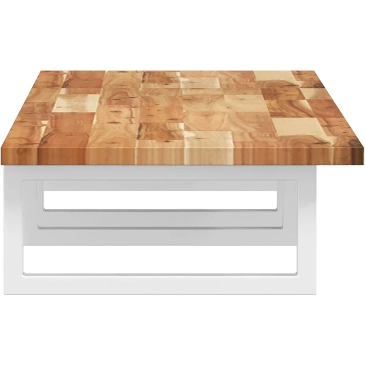 vidaXL Waschbeckenregal Wandmontage Stahl und Akazienholz 3302724 – Bild 5