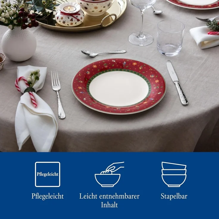 Villeroy & Boch Toy's Delight Speiseteller ø 26,8 cm Rot 6er Set – Bild 5