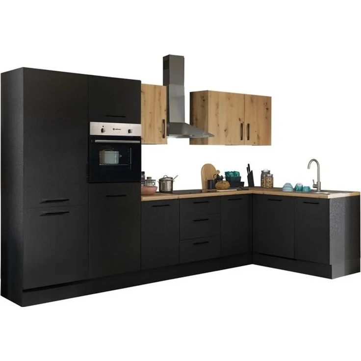 BASIC by Balculina Winkelküche Turin, Stellbreite 340x175 cm, wahlweise mit E-Geräten – Bild 4