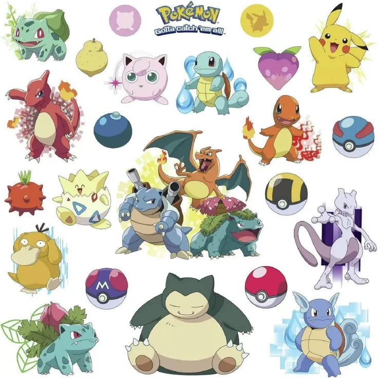 Pokemon Iconic Wallstickers
