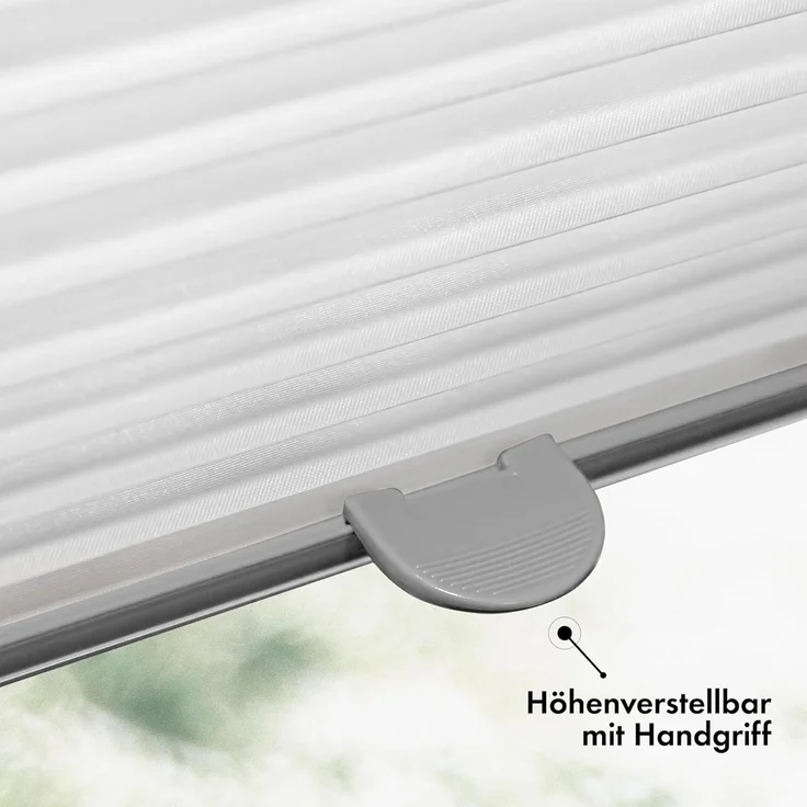 Sonello Plissee Klemmfix ohne Bohren 65x200 cm Grau Faltrollo Plisseerollo Jalousie für Tür & Fenster Blickdicht Sichtschutz Sonnenschutz Fertifplissee Rollo – Bild 4