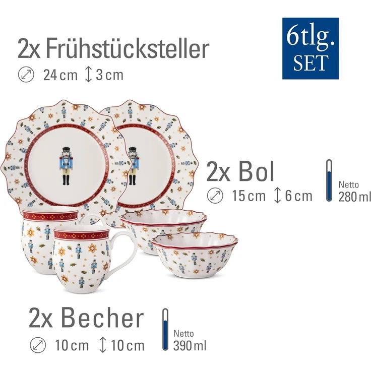 Villeroy & Boch Toy's Delight Frühstücks-Set 6-teilig Nussknacker – Bild 3