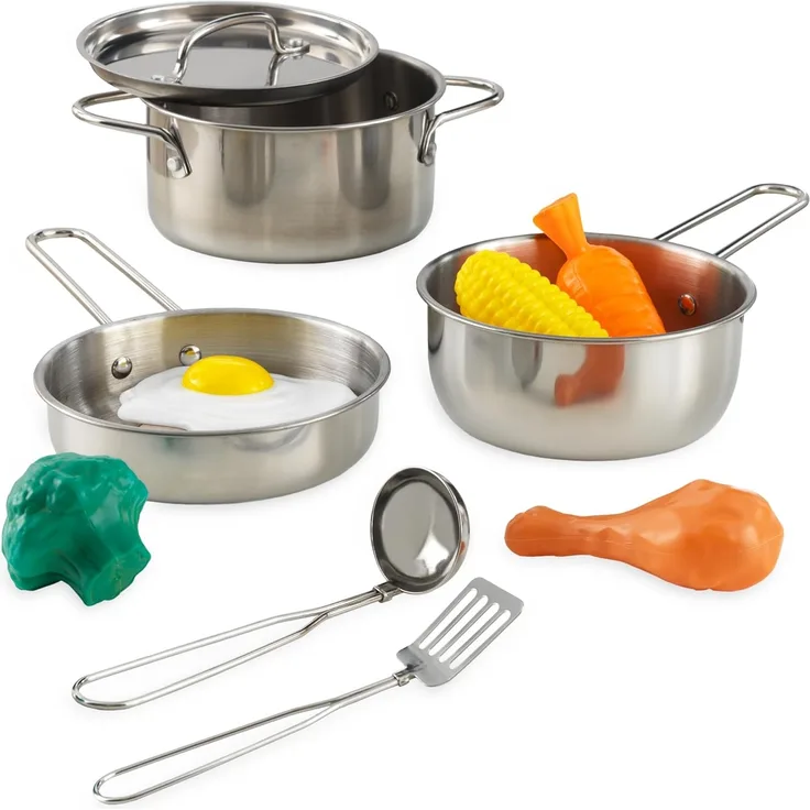 KidKraft 63186 Deluxe Kochset mit Lebensmitteln, pastellfarben