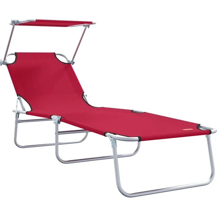 vidaXL Sonnenliege 2 pcs Rot 58 x 188 x 77cm Polyester 42003061 – Bild 3