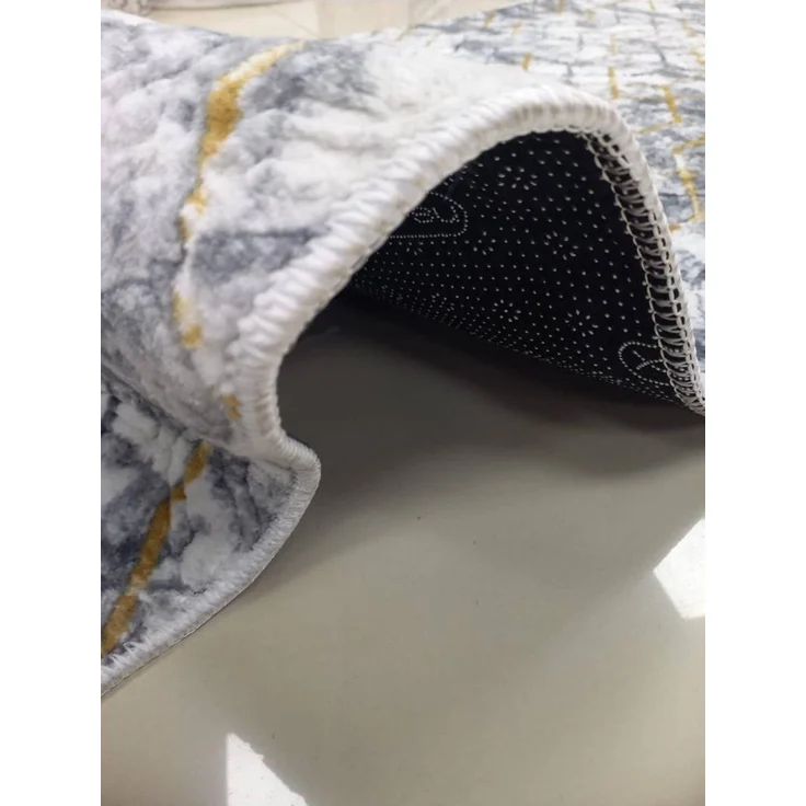 Gel-Läufer mit rutschfester Rückseite 80 x 350 cm Baumwolle Grau 88781652 [en. casa] – Bild 3