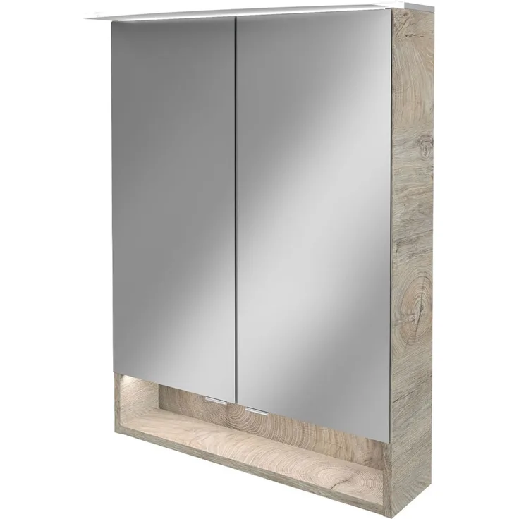 Fackelmann B.STYLE Spiegelschrank 60 cm breit, Braun
