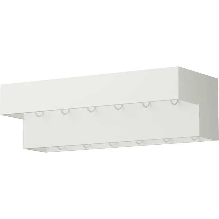 DanDiBo Wandgarderobe mit Ablage 60 cm Metall 96742 Weiß Garderobenleiste Hängegarderobe Garderobenhaken Kleiderhaken Garderobe Wand Hängend Modern – Bild 6