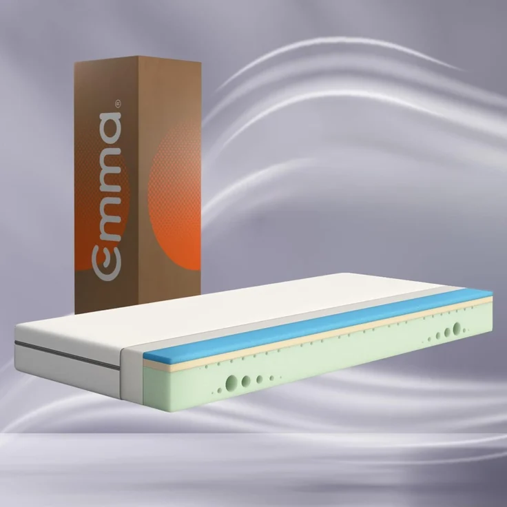 Emma One+ Matratze 90x200 H2 Mittelfest – Kühlende & atmungsaktive 3-Zonen-Schaummatratze – Ergonomisch, Klimaregulierend & Waschbarer Bezug – Für alle Schlafpositionen geeignet – Bild 1