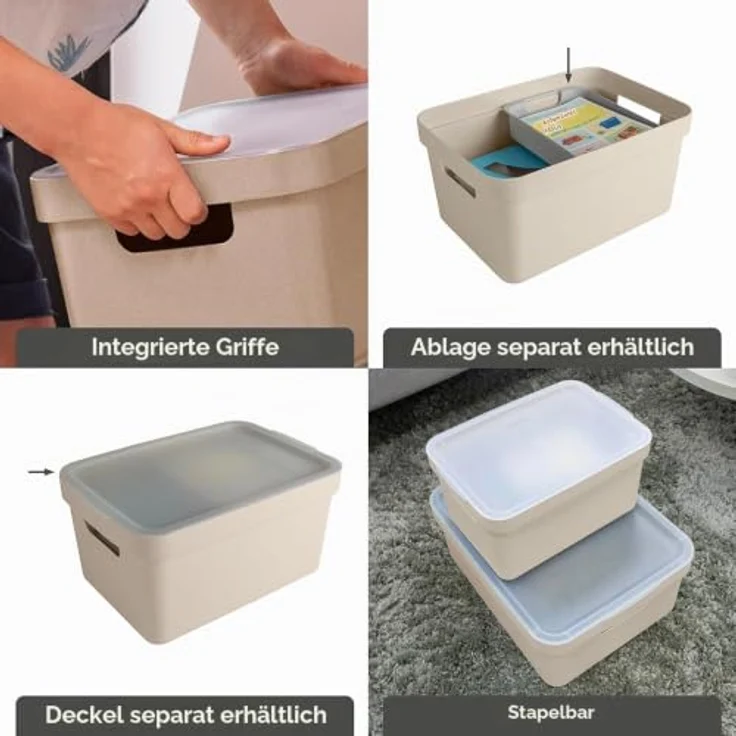 Sigma home Aufbewahrungsbox 13L beige – Bild 7