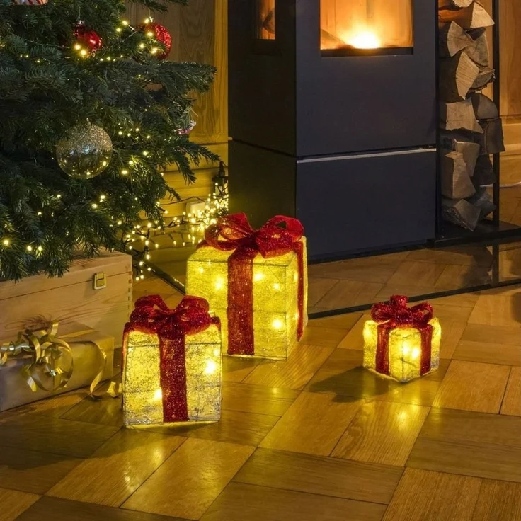 bonsport LED Dekoobjekt LED Beleuchtete Geschenkboxen 3er-Set – Bild 2
