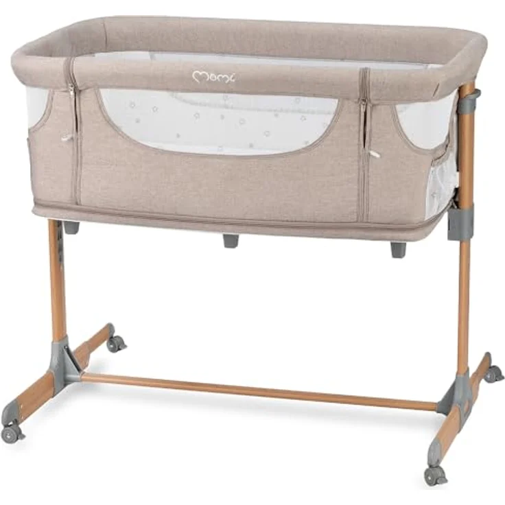 MoMi SMARTBED 4-in-1 Kinderbeistellbetten bis 15 kg, Beistellbett für Babys mit Matratze, Höhenverstellbar – Bild 22
