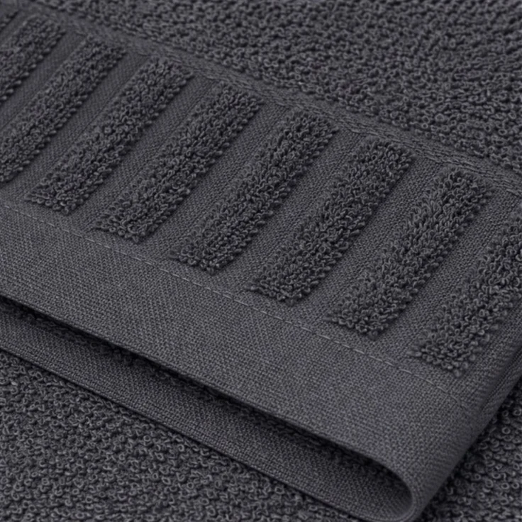 Duschtuch uni anthrazit 70 x 140 cm – Bild 2