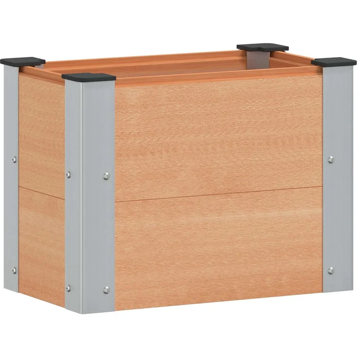 vidaXL Hochbeet Braun 50 x 30 x 36 cm WPC und Aluminium 42039024 – Bild 2
