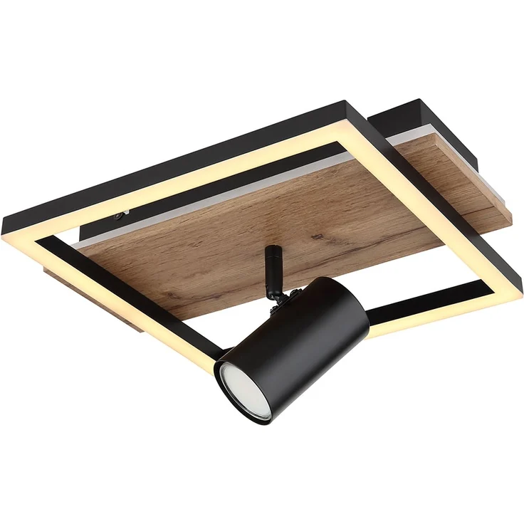 LED Deckenleuchte, Holzoptik, Hintergrundbeleuchtung – Bild 7